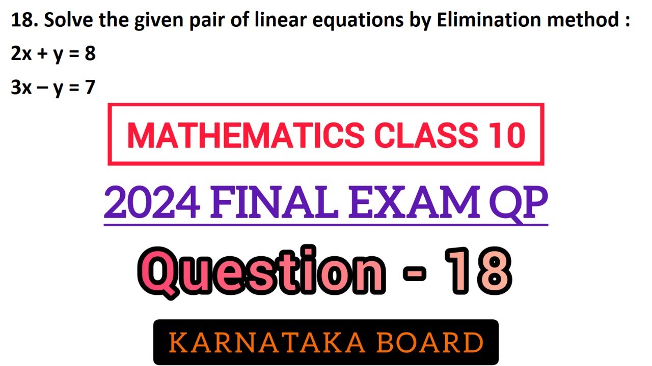 Solve The Given Pair Of Linear Equations By Elimination Method 2x y 8 solve-the-given-pair-of-linear-equations-by-elimination-method-2x-y-8