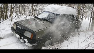 Offroad тест ВАЗ 2109 на цепных браслетах