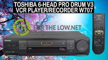 Toshiba 6-Head 19u VCR Video Cassette Recorder VHS Player W707 Product Demonstration