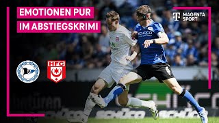 DSC Arminia Bielefeld - Hallescher FC, Highlights mit Live-Kommentar | 3. Liga | MAGENTA SPORT