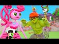 Tracing Treasure with Mommy Long Legs and Adventure with Couple of Hulk | Scary Teacher 3D Kingmo