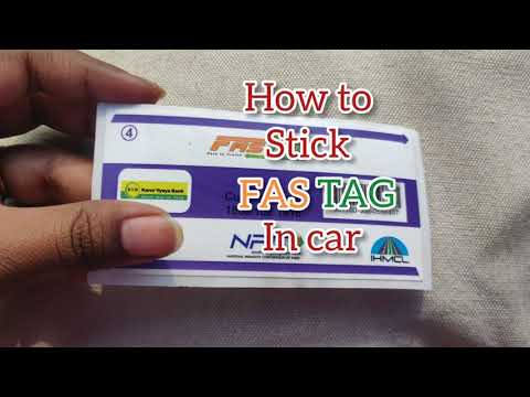 How to stick FASTAG in car | kvb FASTAG| easy fixing FASTAG|