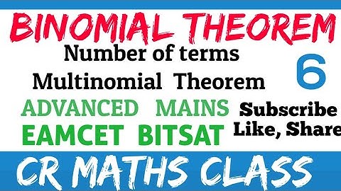 Binomial theorem part6/Shortcutmethod to solve problems Advanced, Mains,Eamcet,Bitsat/CR MATHS CLASS