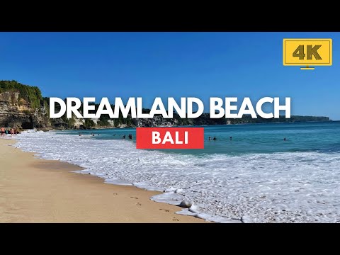 DREAMLAND Beach BALI: 4K View of Golden Sands PARADISE with ASMR Waves Sound