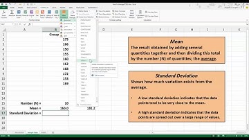 How To... Calculate the Mean and Standard Deviation in Excel 2013