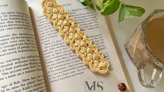 How to crochet a bookmark | crochet tape lace bookmark | easy bookmark pattern @mycraftstory