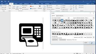 How to insert automated teller machine symbol in word