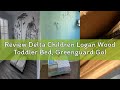 Review Delta Children Logan Wood Toddler Bed, Greenguard Gold Certified, Midnight Grey/Natural
