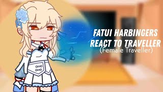 Fatui Harbingers react to Traveler (female mc) // Genshin Impact // Gacha club