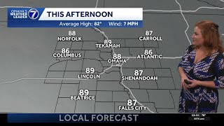 Hot, humid Friday afternoon with storms late