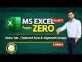 MS Excel Home Tab Practical in Hindi | Clipboard, Font & Alignment | Class 7 (Excel From Zero)