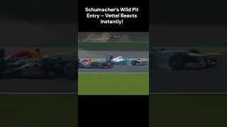 Schumachers Epic Dive Into The Pits Vettel Reacts Instantly