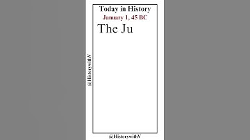 Today in History - January 1, 45 BC #history #thisdayinhistory #calendar #juliancalendar #first