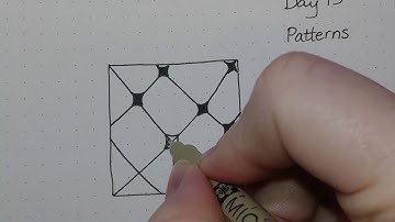 Easy Zentangle Pattern Tutorial with One Zentangle a Day - Day 13