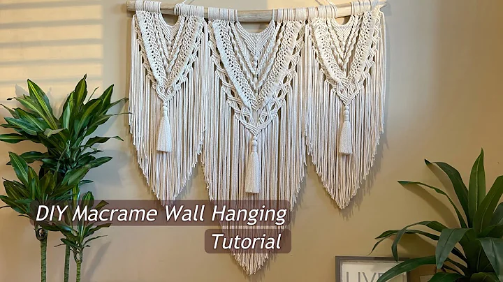 DIY Macrame Wall Hanging Tutorial/DIY Large Macrame Wall Hanging/Wall Hanging With Beabs/编織教學/2022