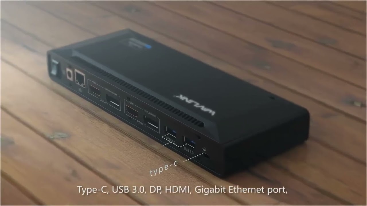 WAVLINK 15-in-1 Thunderbolt Docking Station Support Quad 4K@60Hz(DP/HDMI) Monitors video thumbnail