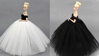 4 Gorgeous DIY Barbie Doll Dresses 👗 Barbie Skirt & Glamorous Party Gown for Barbie