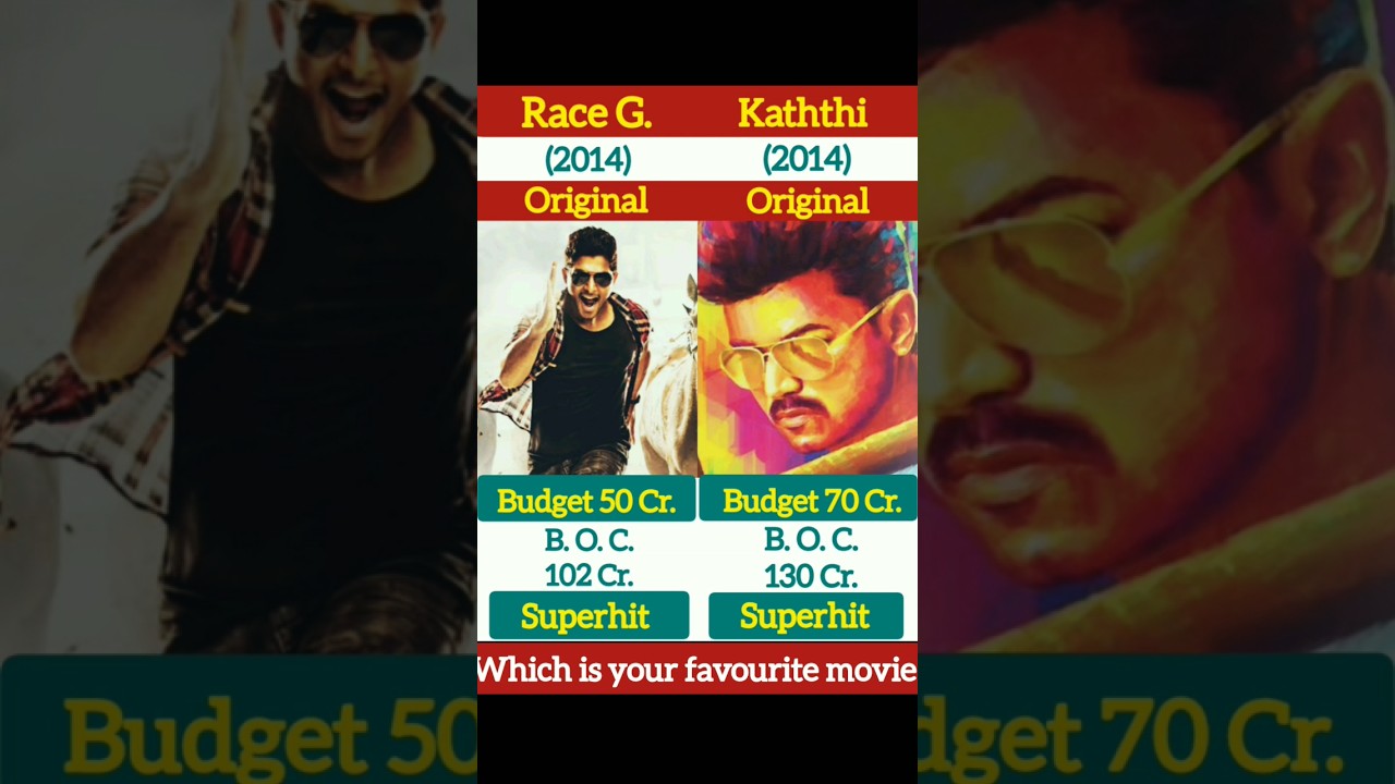 Movie Comparision : Race Gurram vs Kaththi 