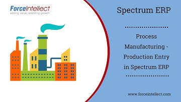 Process Manufacturing - Production Entry in Spectrum ERP