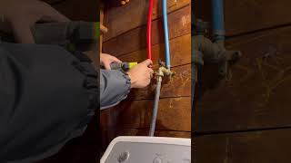 Replacing an improperly installed pinch clamp to avoid future failure. #plumbing