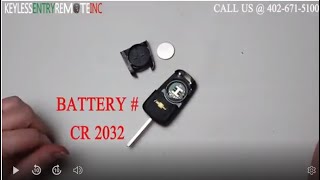 how to replace a 2011 - 2016 chevrolet cruze key fob remote battery fcc id:  oht01060512