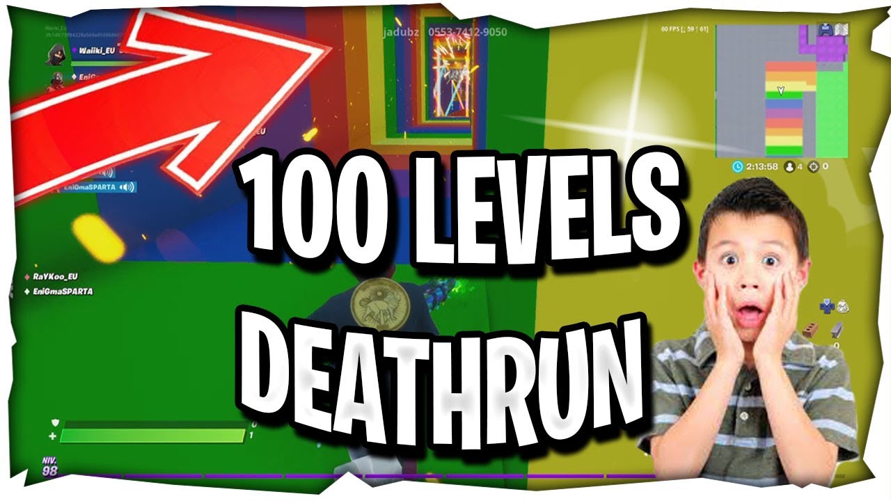 On Fait Un Deathrun 100 Levels Fortnite Creatif 1 Youtube - roblox got talent death run level 6 hack roblox