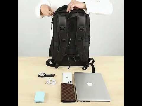 Ozuko sportovní cestovní školní batoh Sanche Černý 34L - YouTube