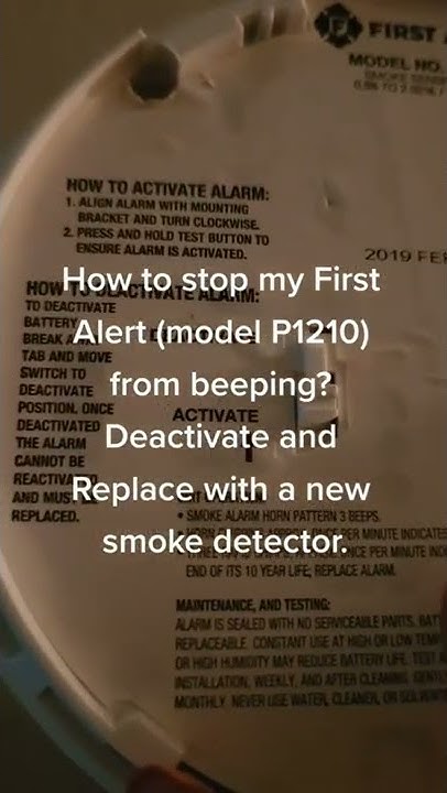 How to stop smoke alarm from beeping without battery