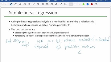 DL1.01 Simple linear regression การถดถอยเชิงเส้นอย่างง่าย