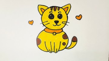 Simple Cat Drawing | How to Draw Cat Drawing 