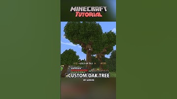 Custom Big Oak Tree - Tutorial | Minecraft #shorts #minecraftshorts #minecraft #minecraftbuilding