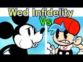 Friday Night Funkin' VS Mickey Mouse - Wednesday's Infidelity FULL Week + Cutscenes (FNF Mod) Horror