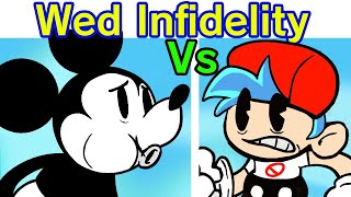 Friday Night Funkin' VS Mickey Mouse  Wednesday's Infidelity FULL Week + Cutscenes (FNF Mod) Horror