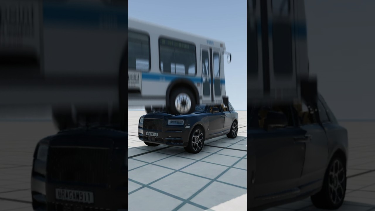 Drop heavy things on my Rolls-Royce Cullinan in BeamNG Drive. 