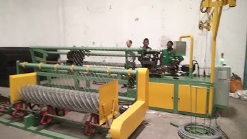 Fully Automatic Chain link fence weaving machine working well in Africa factory