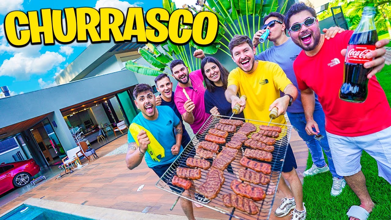 FIZ UM CHURRASCO DE PICANHA PROS MEUS AMIGOS NA NOSSA CASA NOVA 🤯