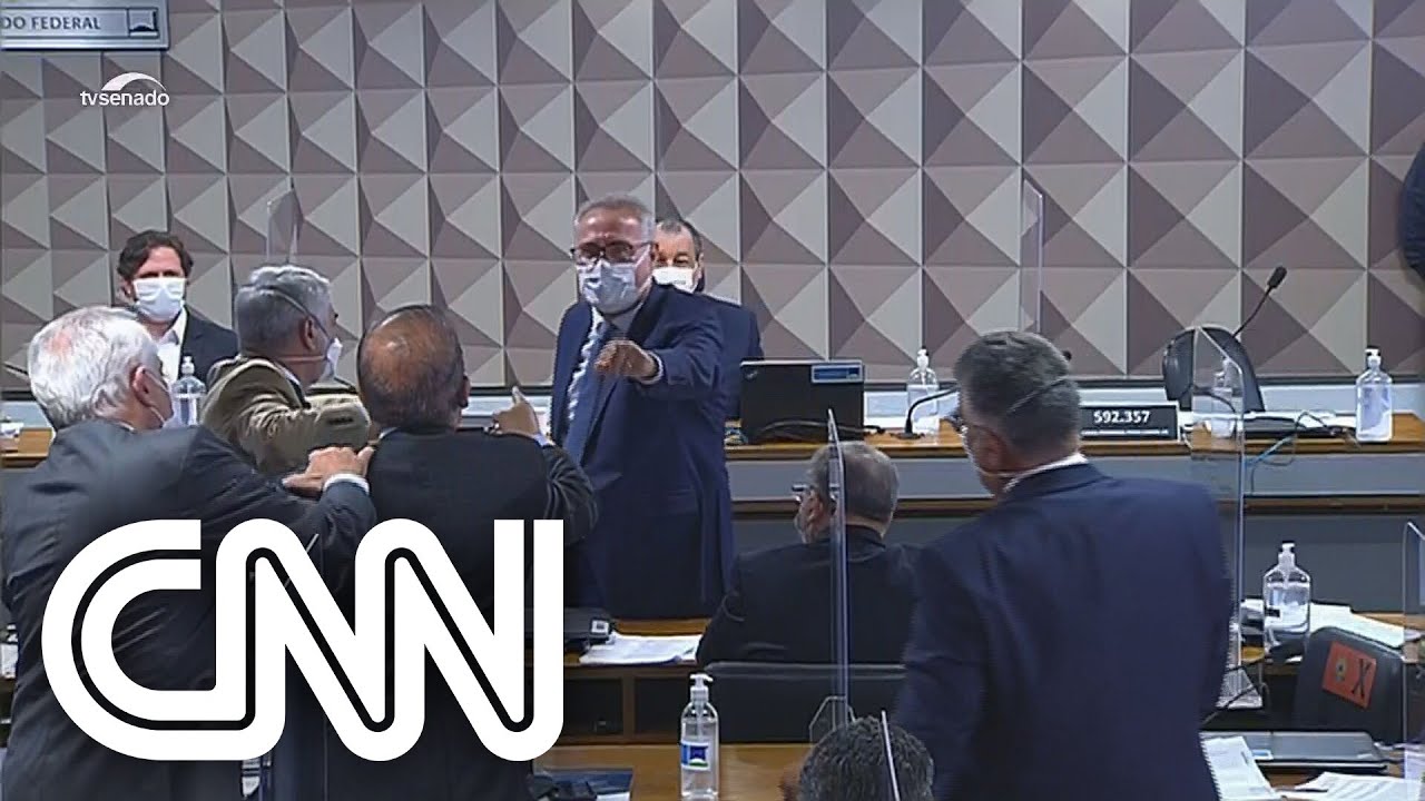 Renan Calheiros e Jorginho Mello batem boca e trocam xingamentos na CPI; veja