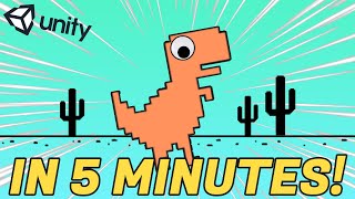 I Made Chrome's Dinosaur Game in 5 MINUTES! - Unity Tutorial