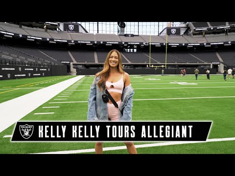 WWE Diva Kelly Kelly Does a Backflip While Touring Allegiant Stadium | Las Vegas Raiders