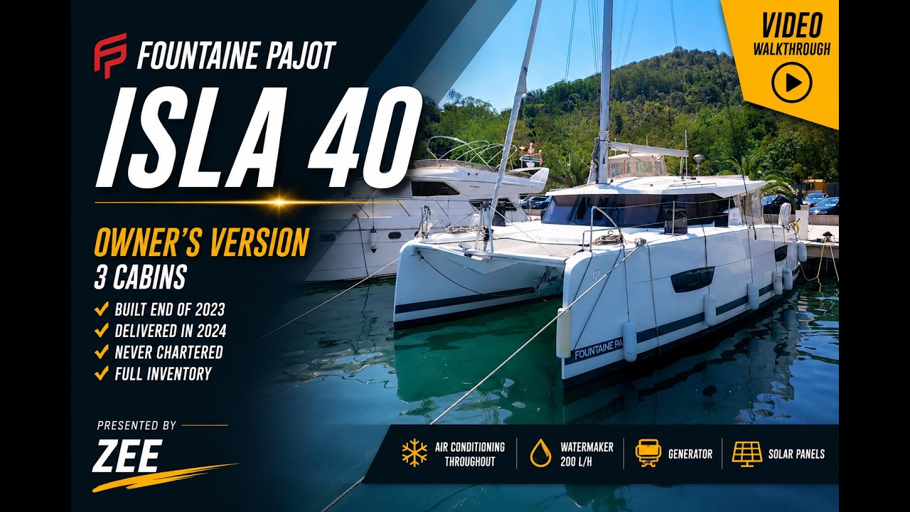 ⁣Fountaine Pajot Isla 40 SEASCAPE (full waltkrough) for sale
