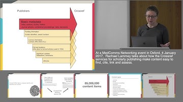 Crossref – providing infrastructure and services for scholarly communications