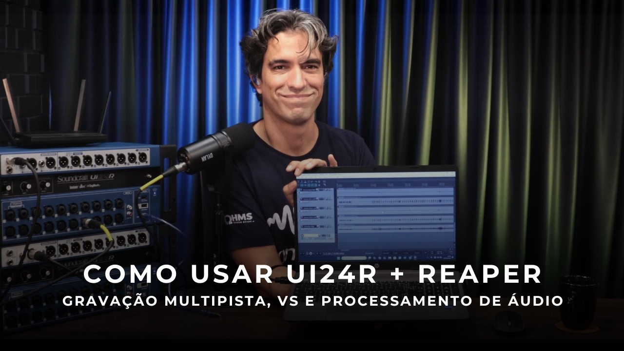 Como utilizar a UI24 com a DAW REAPER - Gravação Multipista, VS e Processamento de Áudio AO VIVO