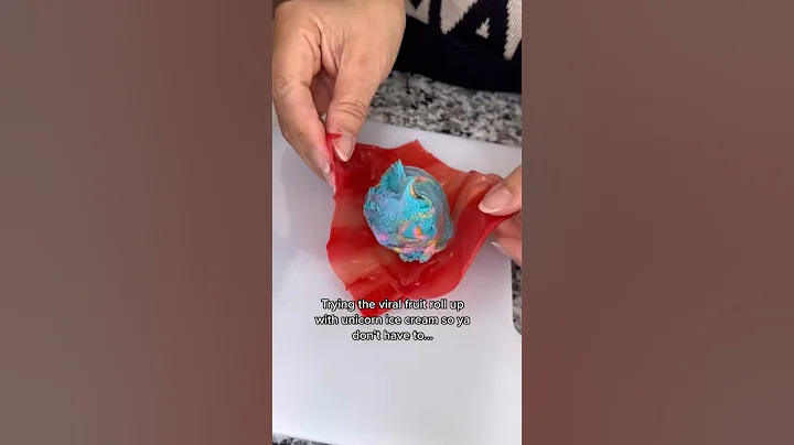 VIRAL FRUIT ROLL UP ICE CREAM #shorts #viral #mukbang