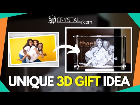 Unique Rectangle Wide 3D Crystal - A Perfect Gift for Friends and Family!