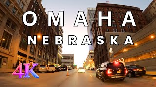 Omaha, Nebraska  | Virtual Driving Tour 4k | Airport to Central Omaha City Tour | Nebraska Highway