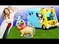 Assistant and Puppy Dog pals have a fun Playtime with Awesome Care Bus