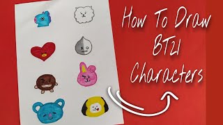 How to draw BT21 characters