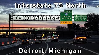 Interstate 75 North at Dusk - Detroit Freeways, August 2022