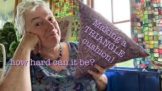 How I made the TRIANGLE CUSHION and face my fear - ZIPS!