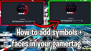 How to add symbols + smiley face your Gamertag on Warzone/All call of dutys (Activision Name)